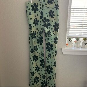 Floral Bottoms in Green and Black